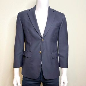 STAFFORD navy blue blazer featuring gold-toned buttons